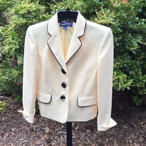 Evan Picone Black Trim Yellow Jacket